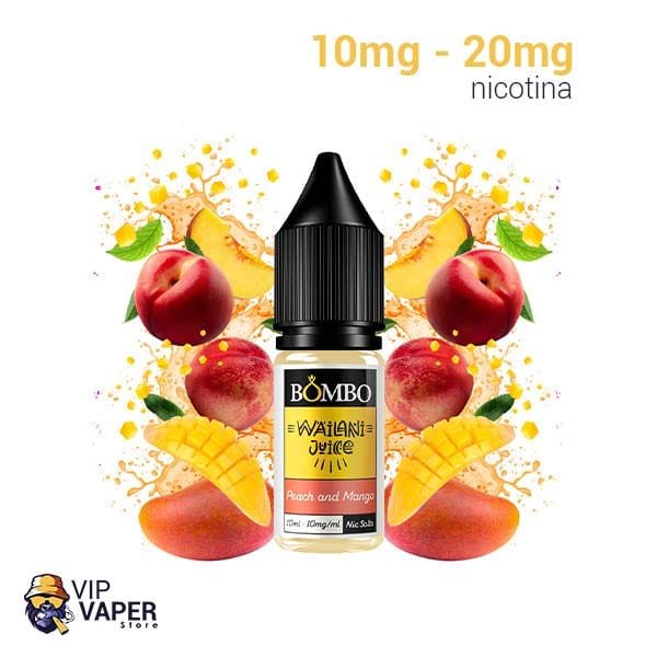 Peach and Mango 10ml - Wailani Juice Nic Salts by Bombo
